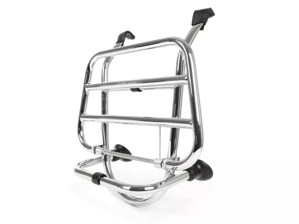 Fällbart främre bagagehållare -FA ITALIA- Vespa LX50, LX125, LX150, Vespa LXV50, LXV125, Vespa S50, S125, S150 - krom