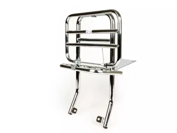 Portaequipajes trasero plegable -FA ITALIA reforzado Ø=20mm- Vespa PX80, PX125, PX150, PX200 - Cromado