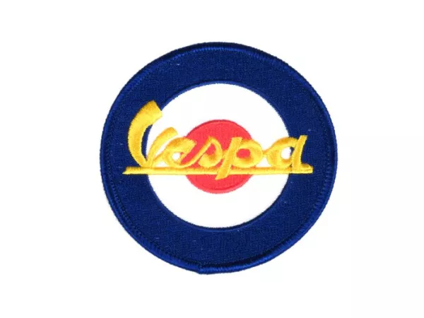 Aufnäher - Patch -VESPA target- blau/rot/weiss - Ø=76mm