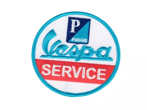 Patch -VESPA Service- blue/red/white - Ø=79mm