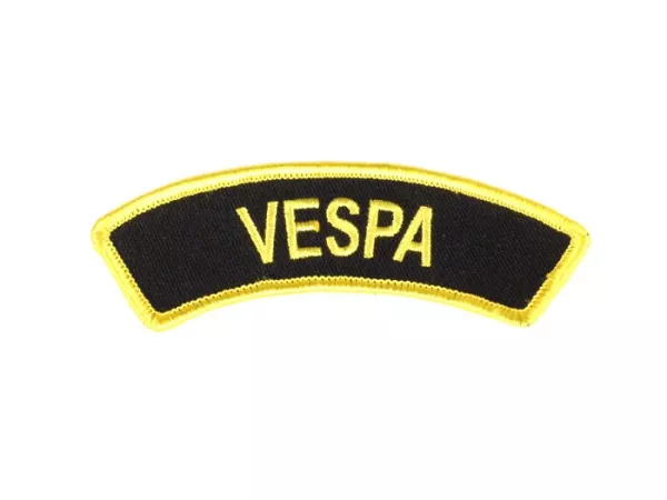 Aufnäher - Patch -VESPA- schwarz/gelb - Schulter - 100x35mm