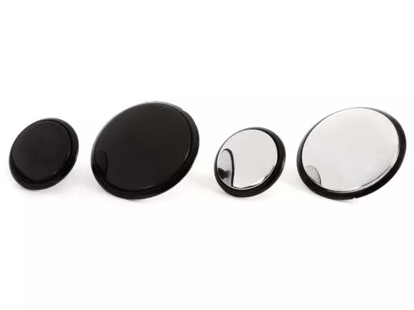 Cover-Set for mirror hole - blind plug -  antenna hole - hole Cover-Set -UNIVERSAL- chrome - Ø=22mm (Vespa PK/PX/GTS)