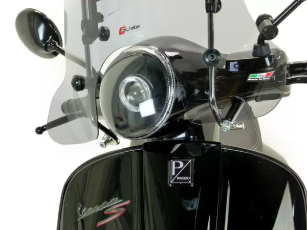 Faco Windschutzscheibe Für Piaggio Vespa PK 50-125 2T – Transparent, Inkl. Montagesatz