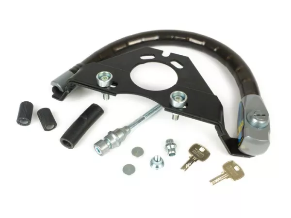 Kunci stang -CLM Blindado- Vespa PX, T5 125cc, Sprint, GT, GTR, TS, Rally, Super, GS160, SS180, VNA, VNB, VBA, VBB, GL150 - digunakan sebagai pelindung anti-pencurian untuk dipasang pada stang