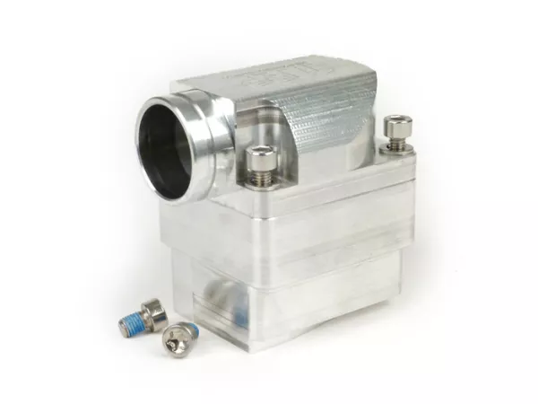 Inlaatspruitstuk -MRP diafragma CNC SHORTY- Vespa Largeframe PX, Rally, Sprint, Cosa, T5 125cc - Øi=30mm - AW=Ø34mm (carburateur Ø28-30mm - PHBH, VHSH, PWK28, TMX30, Smartcarb 26-28)