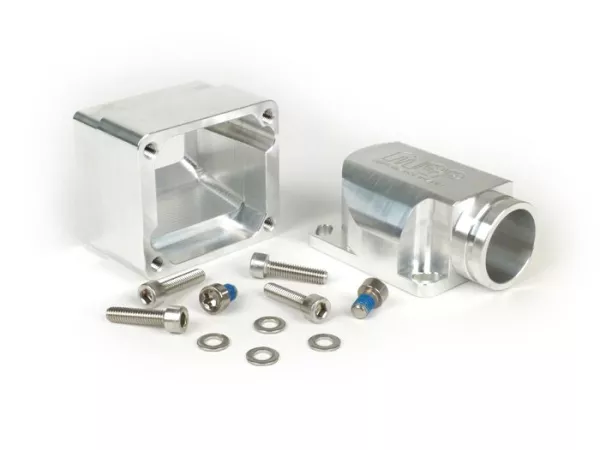 Colector de admisión -MRP diafragma CNC LML- Vespa Largeframe PX, Rally, Sprint, Cosa, T5 125cc - Øi=30mm - AW=Ø34mm (carburador Ø28-30mm - PHBH, VHSH, PWK28, TMX30, Smartcarb 26-28)