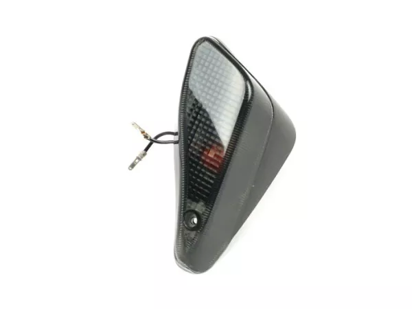 Indicator -OEM QUALITY- Piaggio NRG Power - smoked / black tinted - front lhs