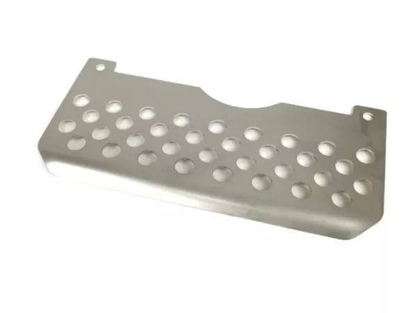 Spatplaat hoofdstandaard -TD-Customs- Lambretta (Series 3), LIS, SX, TV (Series 3), DL, GP - geperforeerd - roestvrij staal -