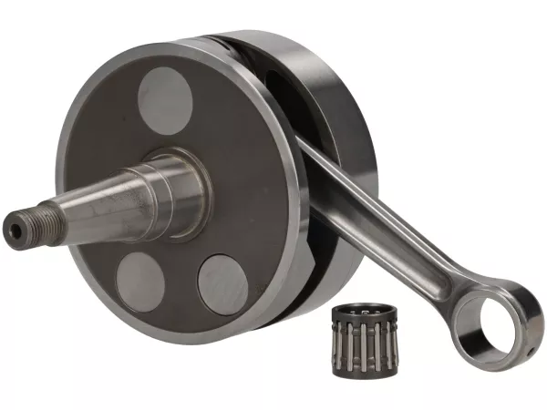 Cigüeñal -BENELLI admisión de válvula rotativa extra ancha (mejilla de admisión=21mm, el cárter debe ser espiralado )- carrera 60mm, biela 126mm- Vespa PX - se adapta a Quattrini M244/VMC244