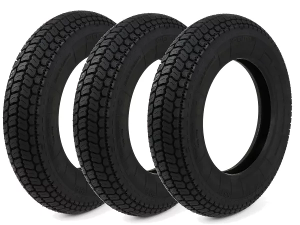 Reifen-Set -3x-BGM Classic (Made in Germany)- 3.50 - 10 Zoll TT 59P 150 km/h (reinforced)- nur für Felgen mit Schlauch