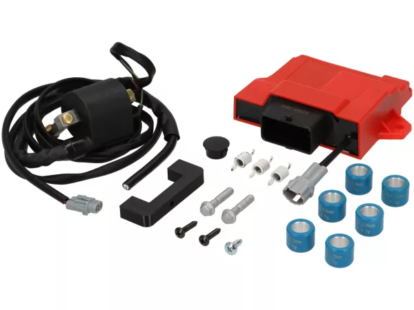 Tuning kit -BGM- met ECU / CDI ontstekingsbox - Euro 5 - Vespa Primavera 50, Sprint 50, Piaggio Liberty 50 , Zip 50