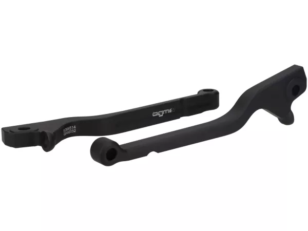 Set tuas rem -BGM PRO CNC Sport, panjang (165mm), jangkauan pendek - Vespa GTS 125-300 - (mulai tahun 2023 dengan sistem rem Nissin) - hitam matt - ABE