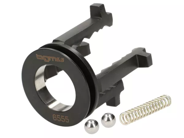 Mordaza de cambio incl. muelle de cambio reforzado y bolas -BGM PRO SPORT- REDONDA, 4 velocidades, H=50mm, VESPA PK50, PK80, PK125, V50 (V5A1T a partir del nº 69444), Special (V5B3T a partir del nº 94315), Elestart (V5B4T a partir del nº 1514), PV125 (VMA