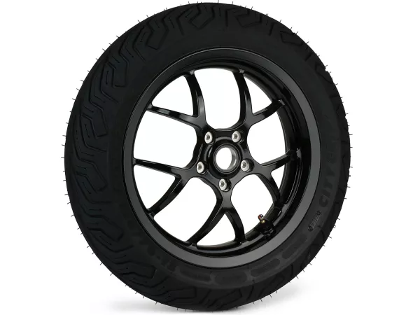 Complete rear wheel -BGM PRO SPORT 13 inch- MICHELIN City Grip 2 130/70-13 - Vespa GTS, GTS Super, GTV, Sei Giorni, GT 60, GT, GT L 125-310ccm - glossy black