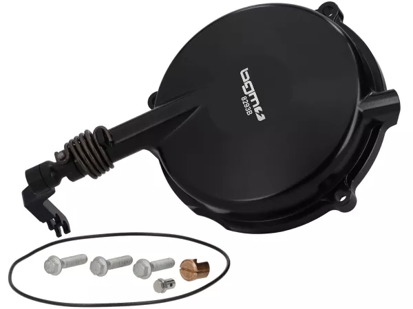 Penutup kopling -BGM Pro Superstrong CNC Vespa Largeframe (1958-1962) - Konversi ke kopling tipe PX untuk Vespa VBA1T, VBB1T, VNA2T, VNB1T-VNB3T, VGLA1T, VGLB1T, hitam