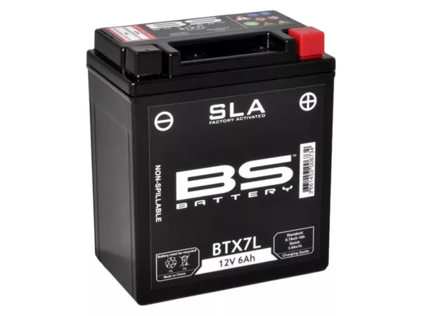 Baterai (SLA/Gel), bebas perawatan -BS BATERAI BTX7L-BS, 12V, 6Ah, 114x70x131mm