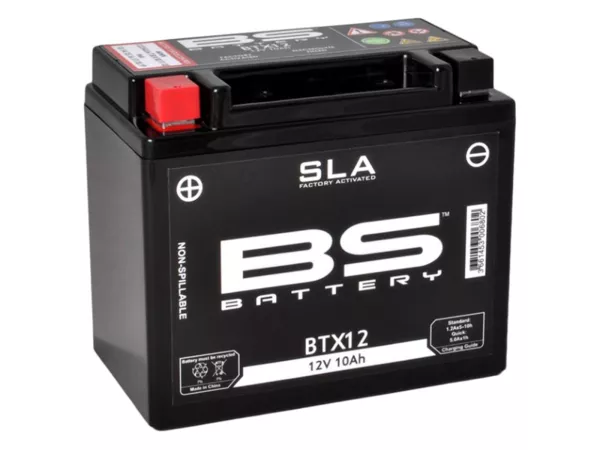 Accu (SLA/Gel), onderhoudsvrij -BS BATTERY BTX12H-BS - 12V, 10Ah - 152x88x147mm - Vespa GTS300 Super/Super Sport/Touring (ZAPM45200), GTS300 Touring/ 70Jahre (ZAPM45202), GTS300 Yacht Club/Notte/Touring (ZAPMA3300), GTS300 HPE/Supertech/Racing Sixites/