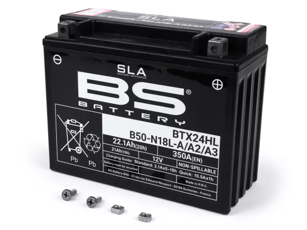 Accu (SLA/Gel), onderhoudsvrij -BS BATTERY B50-N18L-A 12N18-3A, 12V 20Ah, 205x90x162mm