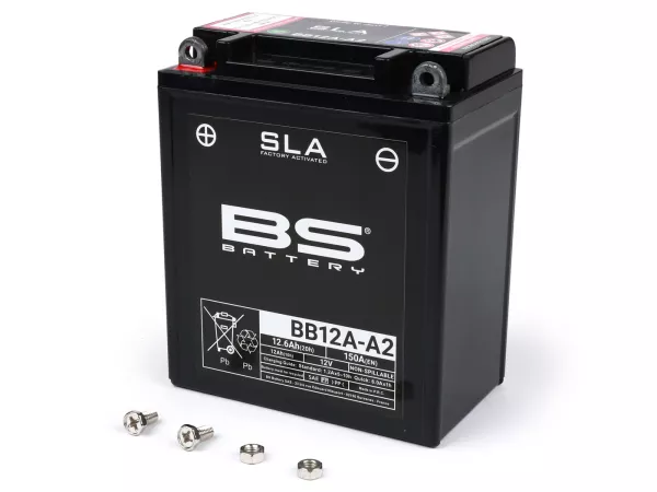 Accu (SLA/Gel), onderhoudsvrij -BS BATTERY BB12A-A/B, 12N12A-4A-1, 12V 12Ah, 136x82x162mm