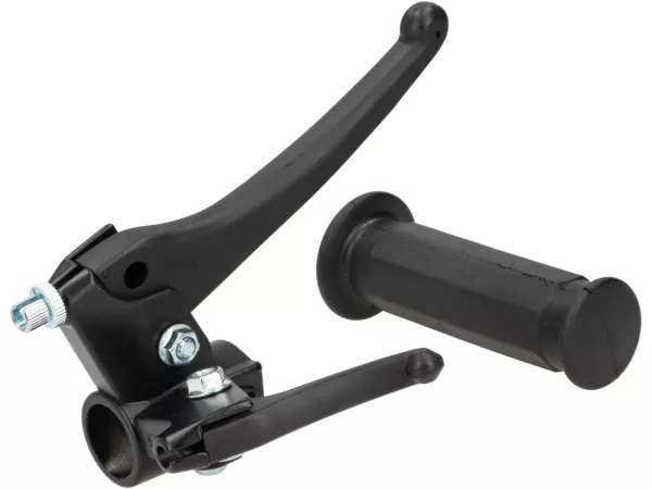 Remhendelunit links incl. bevestiging -DMP- PIAGGIO CIAO PX, Bravo, Superbravo 50- incl. hendel, remhendel, decompressiehendel