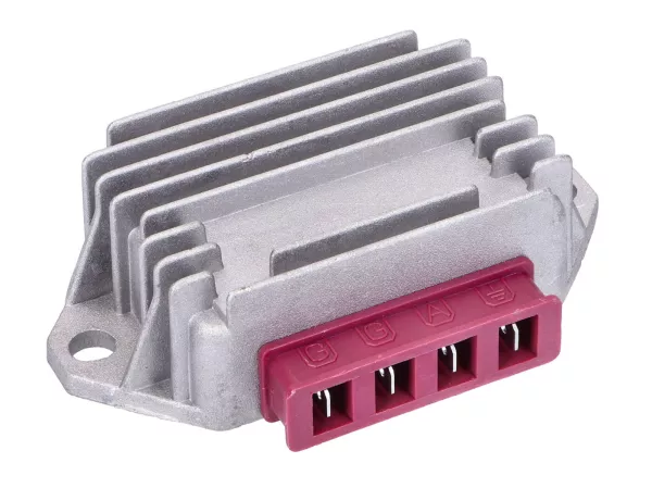 Regulador de tensión -101 OCTANE- 4-Pin 12V 20A (G-G-A-Ground)- Vespa Cosa (sin batería), PK XL2 (sin batería)