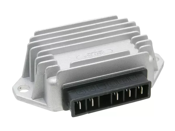 Regulador de tensión -101 OCTANE 5 polos 12V (A-A-G-B+-tierra)- Vespa PX (-1984), PX Elestart (hasta el año 1997), ET4 125 ccm (ZAPM04000 hasta el año 1999), Piaggio 50 ccm 2 tiempos (hasta el año 1999), Sfera 125 ccm 4 tiempos (ZAPM01000)