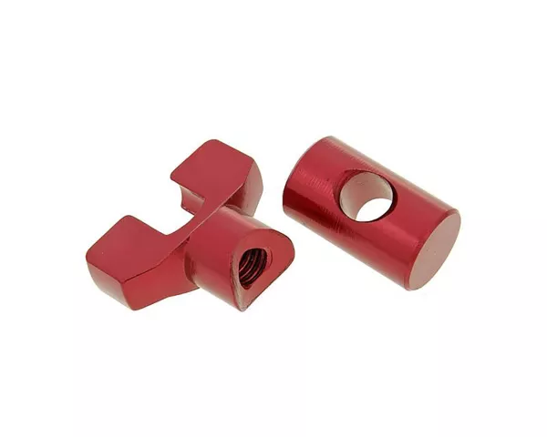 Brake cable adjuster set -101 OCTANE-M6 thread aluminum red - universal