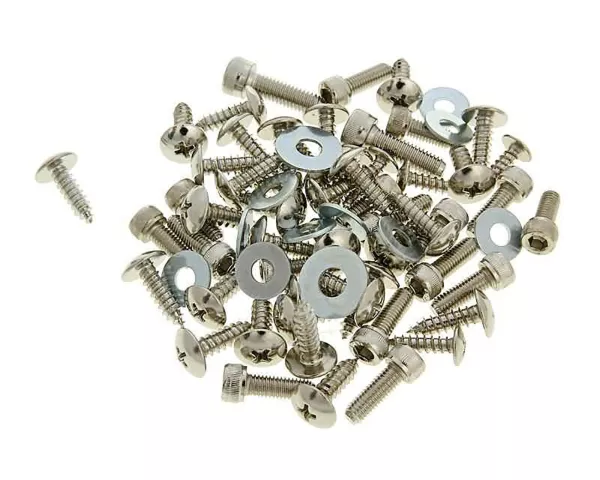 Set di viti cromate per carenatura -101 OCTANE- per Yamaha Aerox, MBK Nitro