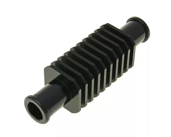 Refroidisseur à flux / mini refroidisseur -101 OCTANE- en aluminium noir (30x103mm) Raccord de tuyau de 17mm