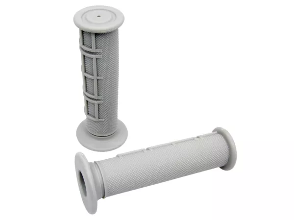handlebar rubber grip set MX half waffle grey