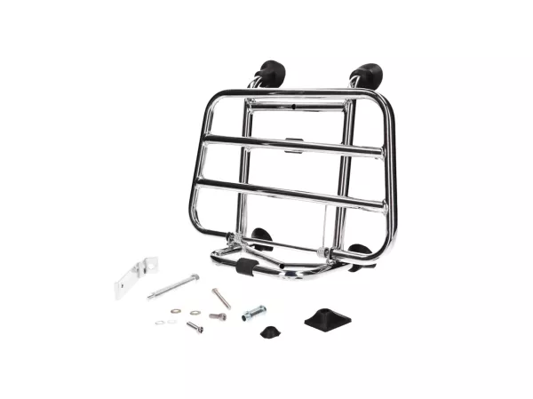 Portaequipajes delantero -101 OCTANE- Vespa Primavera 50-125, Sprint 50-150, Elettrica - cromado