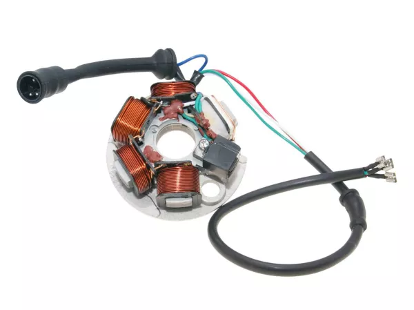 Tändning -101 OCTANE basplatta- Vespa PK XL - 5 spolar, 6 kablar (rund kontakt med 3 stift) - för fordon utan batteri