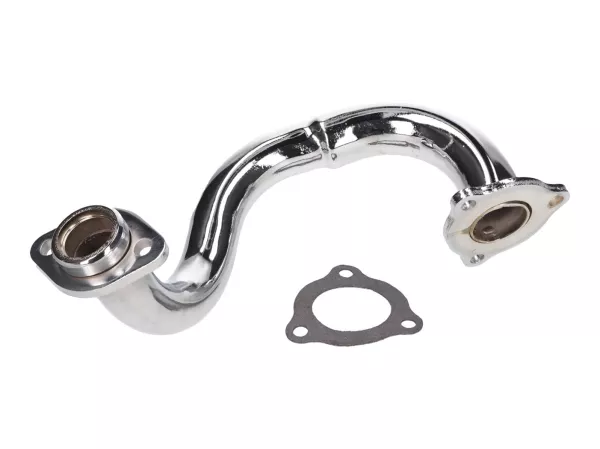 Avgasgrenrör -101 OCTANE- utan strypning - för Derbi Senda, Aprilia RX, SX, Gilera RCR, SMT - krom