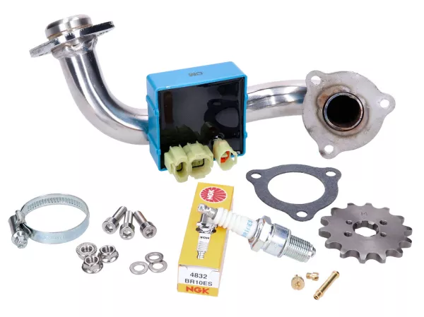 derestriction kit Premium / stainless steel manifold -101 OCTANE- for Derbi Senda, Aprilia RX/SX, Gilera RCR, SMT 2018- (Euro4)