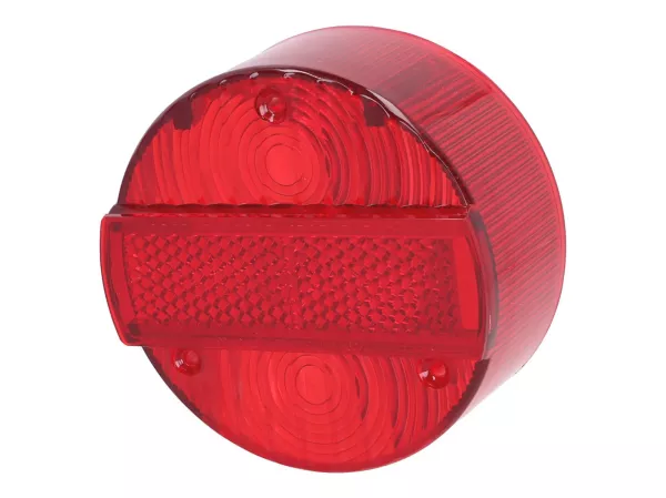 Cabochon de feu arrière rond -101 OCTANE- pour Simson Schwalbe KR51/2, S50, S51, S53, S70, S83, SR50, SR80, MZ ETZ 125, 150, 250