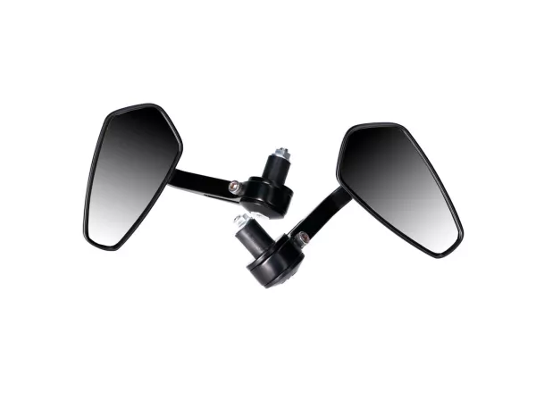 handle bar end mirror set aluminum CNC -101 OCTANE- black