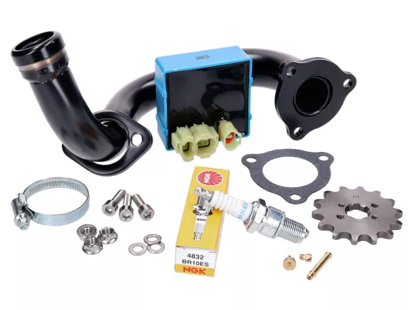 derestriction kit Premium / black manifold -101 OCTANE- for Derbi Senda, Aprilia RX 50, SX 50, Gilera RCR, SMT 2018- (Euro4)