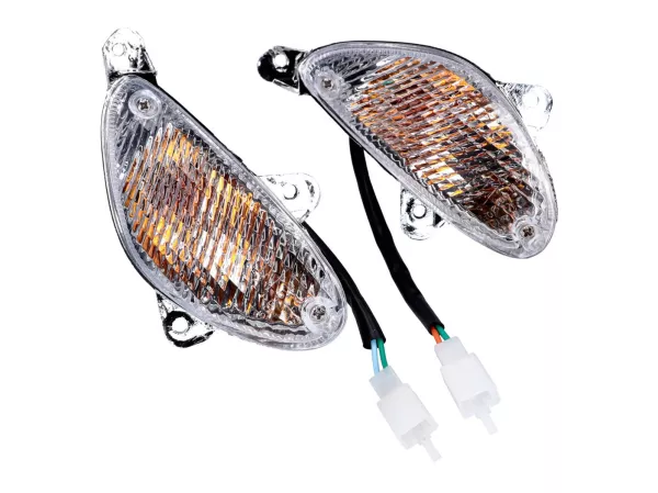 Juego de intermitentes delanteros -101 OCTANE- para BT49QT-9 - blanco