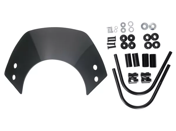 Short tinted windshield with bracket -101 OCTANE- for Vespa GTL 125-200, GTS 125-300
