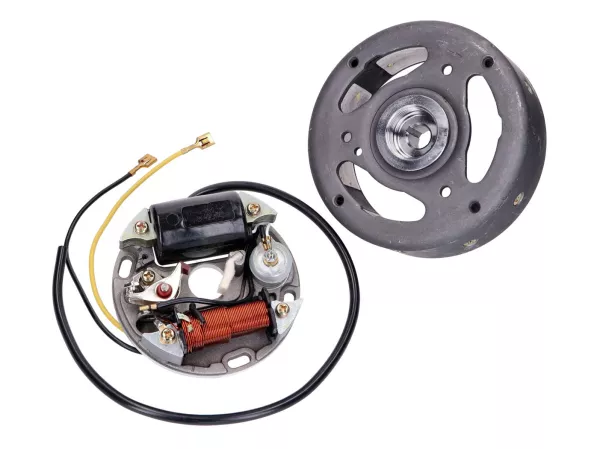 Ignition stator, rotor complete 6V 17W clockwise -101 OCTANE- for Puch Maxi E50 Sachs, Hercules, Zündapp