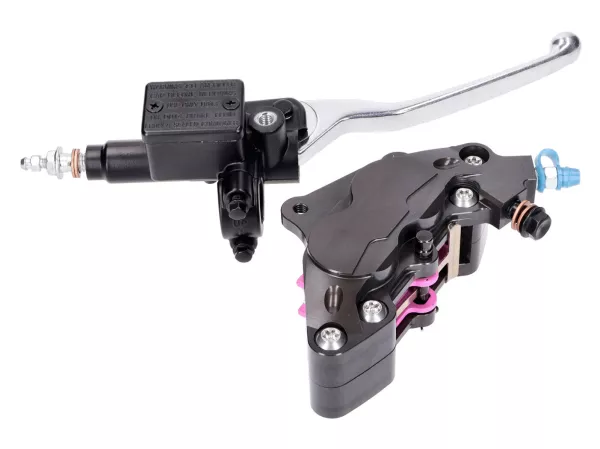 Brake caliper upgrade kit -101 OCTANE- 4-piston incl. brake cylinder with Ø=16mm - for Vespa, Piaggio, Aprilia, Gilera