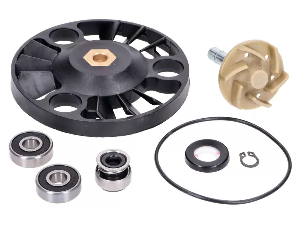 Vattenpump reparationssats -101 OCTANE- för Aprilia, Gilera, Piaggio, Vespa 125-200cc 4T 2001-2006 (axel i ett stycke)