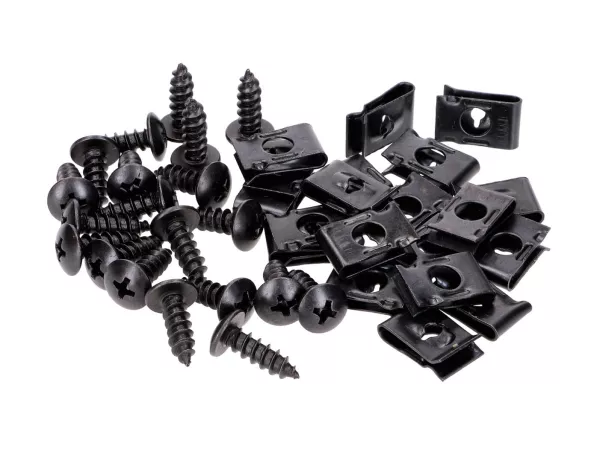 Juego de tuercas para chapa -101 OCTANE- con tornillos M5x15 - paquete de 20