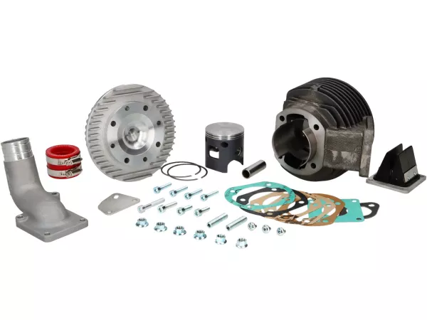 Cylindre -ITALKAST GR-V 132 ccm Ø57.5mm, course=51mm, fonte grise, admission directe reed- Vespa PV125, ET3, PK125