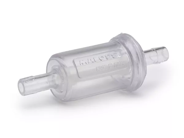 Benzinfilter -MALOSSI- transparent, Ø=6mm Anschlussweite