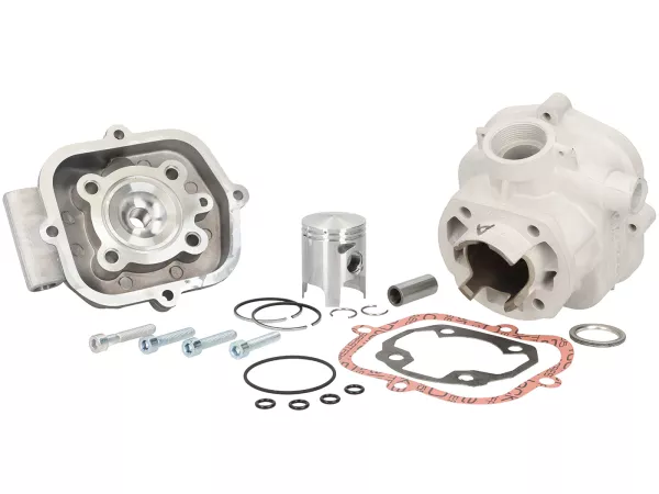Zylinder -MALOSSI- 50 ccm Sport Aluminium LC - Ø39mm- MBK 51V, Magnum, Passion Racing, Rock - (Kolbenbolzen = Ø 13mm) - inkl. Zylinderkopf