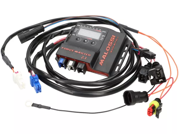 Control device fuel injection -MALOSSI- Forcemaster 2.1 - Vespa GTS 300ie, Vespa GTV 300ie, Vespa GTS 300ie Super Sport, Aprilia Scarabeo 300ie, Aprilia Sportcity 300ie, SR Max 300ie, Derbi Rambla 300ie, Gilera Nexus 300ie, Piaggio Beverly 300ie, Piaggio