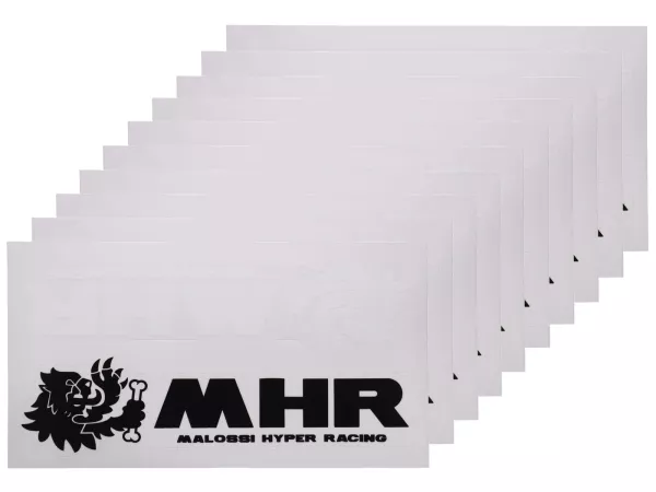 Set d'autocollants -MALOSSI MHR lion noir/blanc- (160x85mm) - 10pcs.
