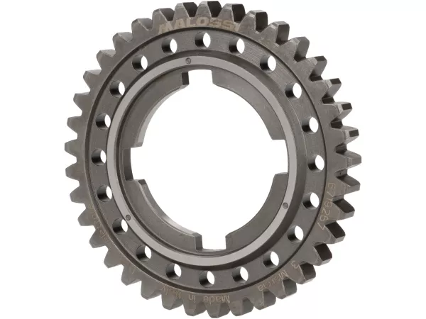 Ingranaggio 3 -MALOSSI, tipo Lusso- Vespa PX125-200 (1984-), T5 125cc, Cosa125-200, LML Star/Stella125/150 2 tempi - 37 denti