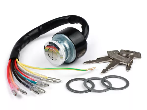 Ignition switch  Lambretta -MB DEVELOPMENTS- LI (series 1-3), LIS, SX, TV (series 2-3), DL, GP - AC, DC or AC/DC